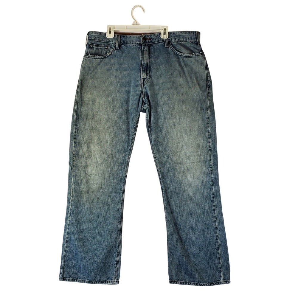 Levi Strauss Authentics Signature Mens 36x30 Low Boot Cut Jeans Blue Denim